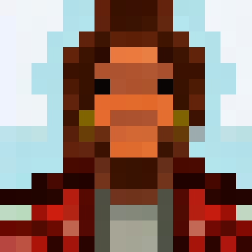 red skinned demon face, blank stare, game icon, 16x16, pixel art, close up, portrait
