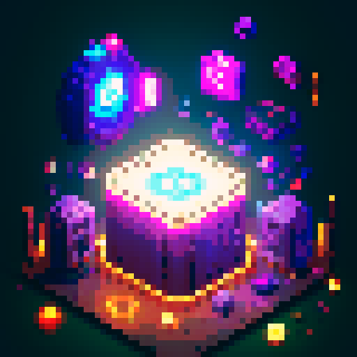 lootbox, futuristic crate, glowing buttons, golden box center, intricate details, pixel art style, sRGB