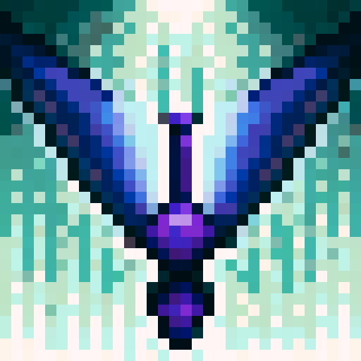 make this description a pokemon; Nobatross resembles a sleek, mystical flying fox with shimmering, ethereal wings. Its fur is a deep midnight blue with purple accents, the wing colour is pearlescent silver and the bone on the wing colour is a opalescent purple and the rest of the wings are Opalescent Pearl and its eyes glow with a psychic aura. It has an elegant, streamlined body, exuding an aura of power and mystique.