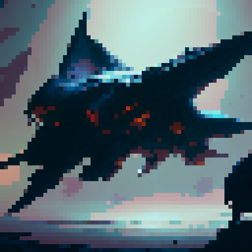 2d game creature, a red dragon 