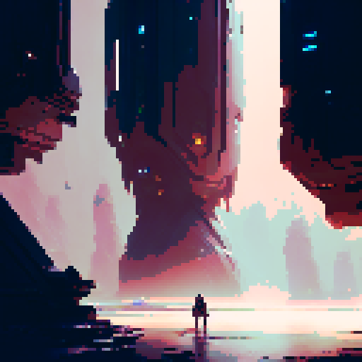 Futuristic cyberpunk city from the view of a cozy apartment and the silhouette of a black cat