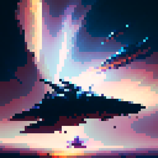 a lance that looks like a large unicorn horn.