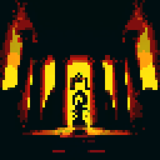 lovecraftian cult, spynx, egyptian temple, pixel art, sRGB, eerie shadows, eldritch symbols, weathered hieroglyphs, ethereal glow, twisted architecture