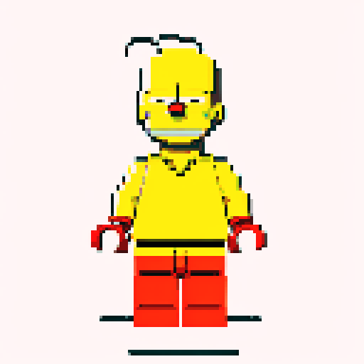 Homer Simpson pixel lego 