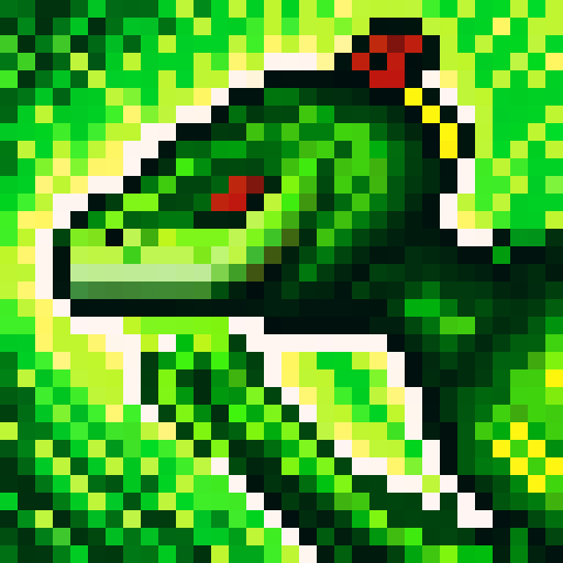 Lizard with vibrant green scales, cute vibe