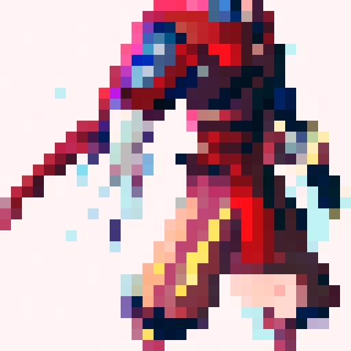 middle-aged male with black hair, skillful armor, left-handed sword wielder, close-up portrait, 32x32 pixel art, game icon style