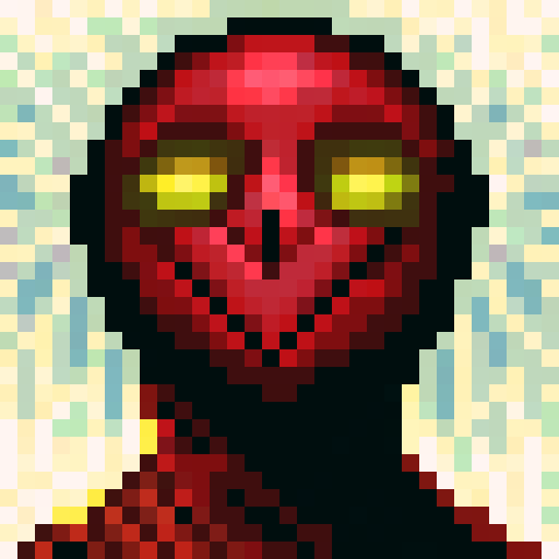 slaughter, bloody, brutal, intense, game icon, 32x32 pixel art, sRGB, skill art, close up, portrait, gory, violent, graphic, menacing, dark, shadowy, twisted, horrifying