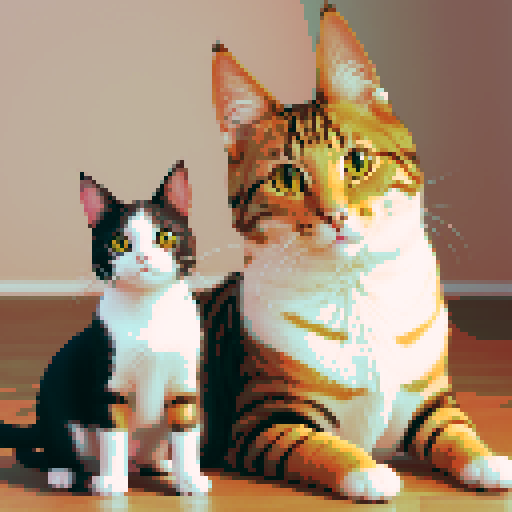 cat and dog,colorfull