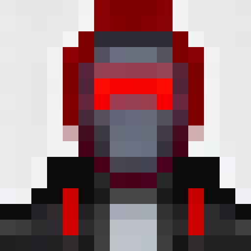 Demon, red colors, glowing red eyes