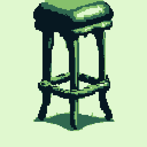 Old barstool with no background