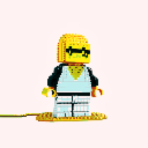Gold hoody pixel lego