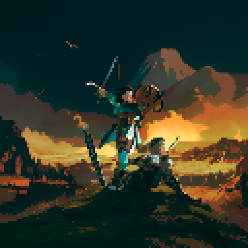 Put a katana , a large shield and two daggers in The Middle of the image too