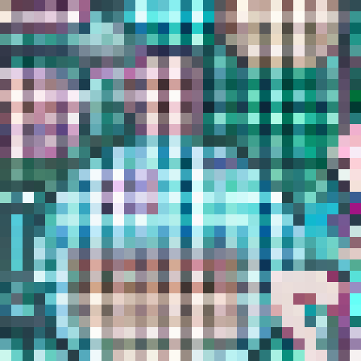 Cute anime girl with pink hair, holding a giant lollipop in a pastel-colored candy store surrounded by candy jars and a neon sign, in an anime style.