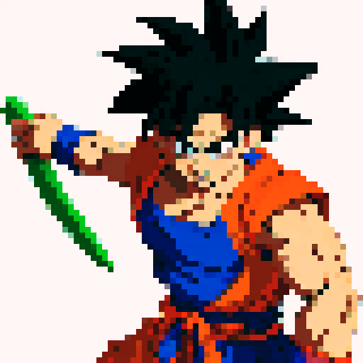 Create Goku in the style of TMNT Shredders Revenge.