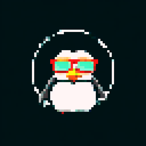 penguin with sunglasses