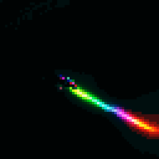 spaceship, sideview, vibrant galaxy, swirling nebulas, twinkling stars, pixel art, srgb