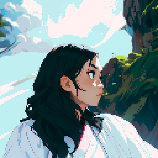 Southeast Asian woman, long wavy hair, White skin, oval face, black eyes, age 20, wearing a robe, blank face