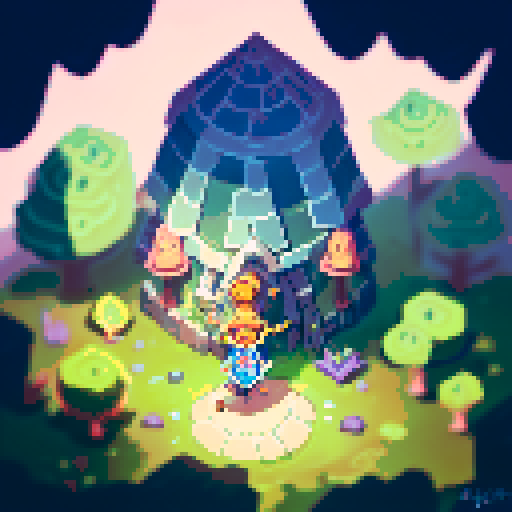 Orange-shelled crab magician wearing a cone hat, surrounded by twisted trees and ominous clouds, evoking a sense of mystery and magic in a dark fantasy landscape portrait