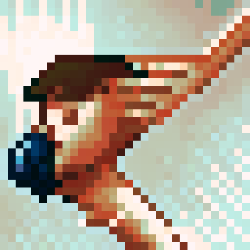 pixel portrait, jon rahm, professional golfer, strong beard, game icon style, 32x32 pixel art, sRGB, skill art, close up, portrait