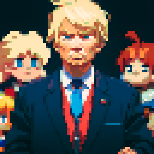 donald trump pixel art