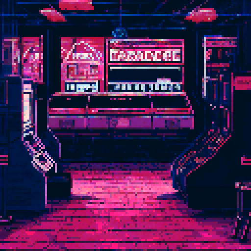 I want you to make a very detailed and big background for a landing page. The page is called Arcade Finance so it has to be of an Arcade and very broad