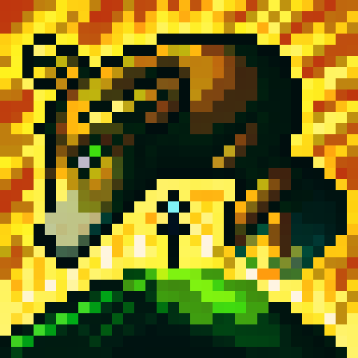 Wolf talking with a sheep. They are on a road between 2 field. The road go to a Snowden mountain 