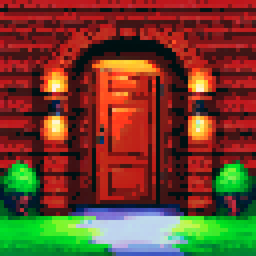 brick door opening