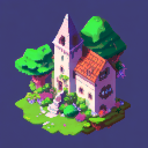 a background layer for my pixel art game called Grim Vampire Hunters, picturing a dark silhouette of a castle atop a mountain, overseeing dark woods, pixel art, foggy, mysterious, landscape portrait