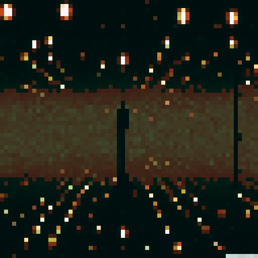 dark, starry room, sRGB, pixel art, background, landscape