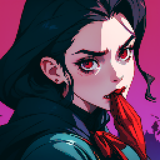 vampire sucking blood from a person's neck