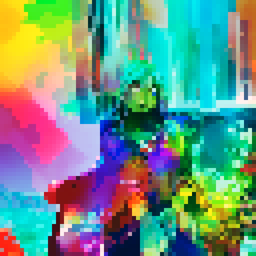 "Abstract, psychedelic, neon, chaotic, glitchy: A swirling, colorful vortex of energy and movement, pulsating with electric intensity."