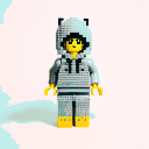 Gold hoody pixel lego 