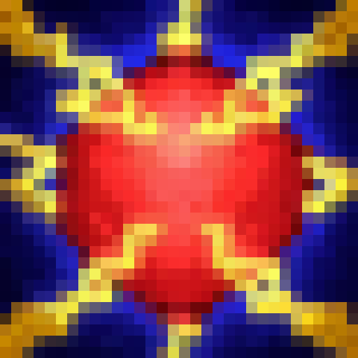 Elemental blast, blue and orange colors, volcanic bolt of energy