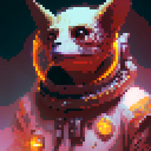 Space warior with scare