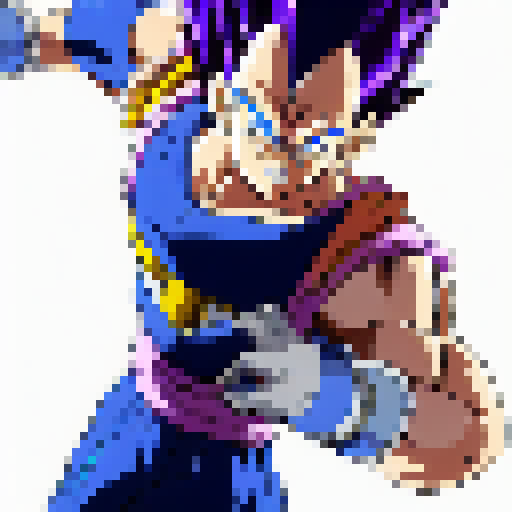 super saiyan vegeta gettting ready to power up.