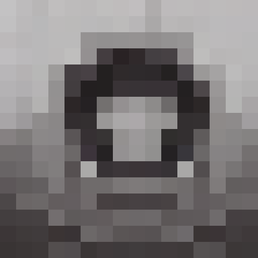 Bright, vibrant hues collide in a miniature 16x16 pixel portrait of a kaleidoscopic figure bursting with energy and life.