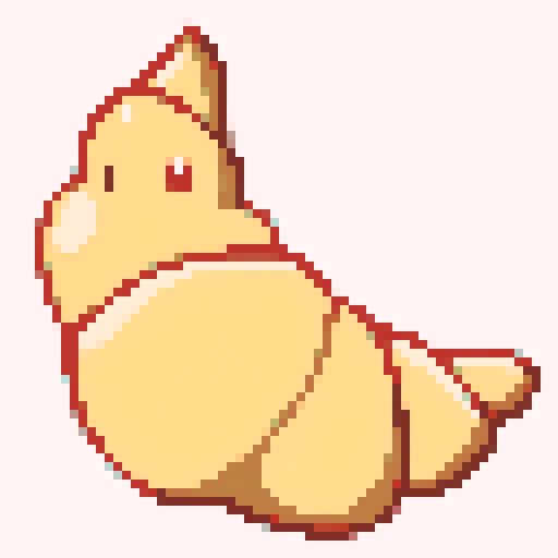 pixel art with a white background and a contour for the shape
