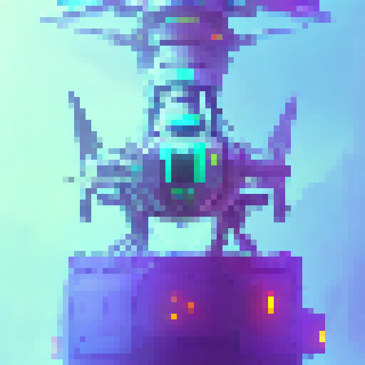 "Robotic overlords dominate the TA Times' futuristic magazine cover with vibrant colors and a fantasy RPG-inspired art style."