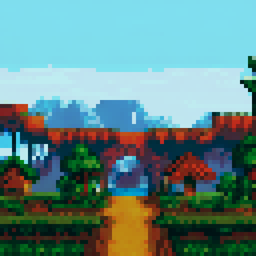 game like retro 8bit world with NPC characters on the map

