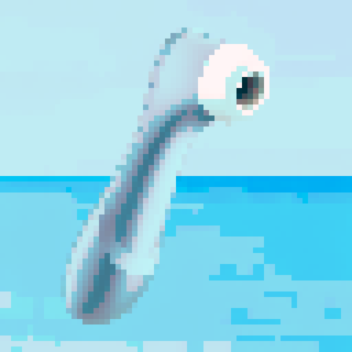 A sleek, ergonomic device in soft metallic blue, its curved form designed for precision and comfort. A smooth silicone tip, encircled by a contrasting white ring, hints at advanced technology and gentle functionality. Rendered in a clean, modern digital illustration, set against a serene gradient of cool blues,as a 32x32 pixel game icon, rendered with skillful pixel art in sRGB colors