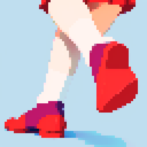 Anime girl feet in stockings, closeup view