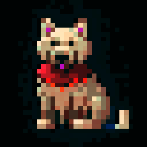 generate various cute pixel snowdogs