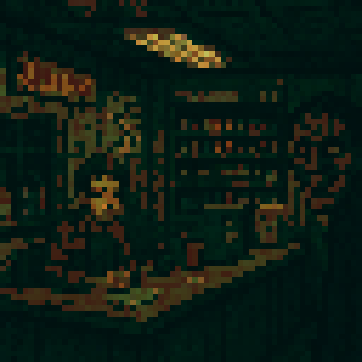 dirty old gas station interior with a tired young male clerk behind the counter. a creep smiling customer is standing and staring.
