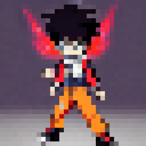 Eyes blazing with fiery determination, a young anime protagonist unleashes a powerful punch, sending shockwaves rippling through the air.