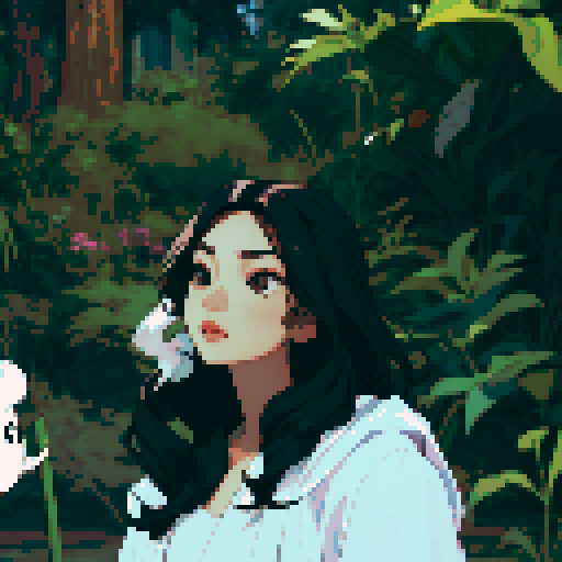 Southeast Asian woman, long wavy hair, White skin, oval face, black eyes, age 20, wearing a robe