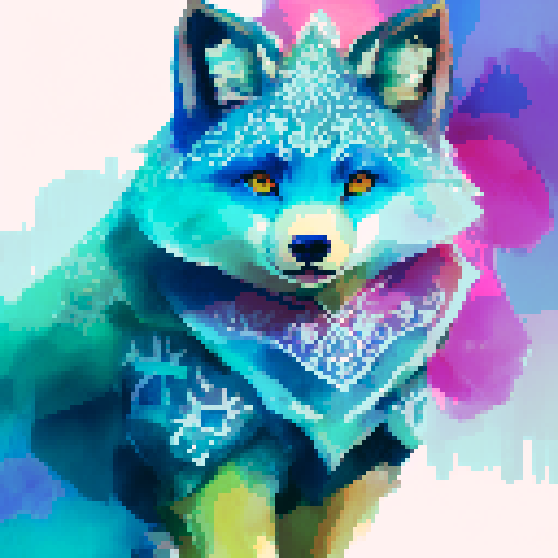 fox, traditional Russian dress, vibrant colors, intricate embroidery, flowing sleeves, ornate headpiece, fur collar, delicate lace, floral patterns, snowy backdrop, majestic pose, regal expression, golden accents, swirling patterns, fine brushstrokes, rich textures, intricate details