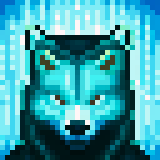 wolf avatar, portrait, glowing eyes