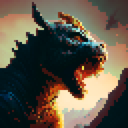 Tiger-masked wrestler flexing bulging muscles in front of a medieval castle, with a fiery dragon looming in the background, all in the style of a high-fantasy RPG