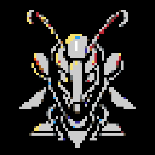 praying mantis helmet, retro 8-bit, intricate detailing, sharp angles, pixel art