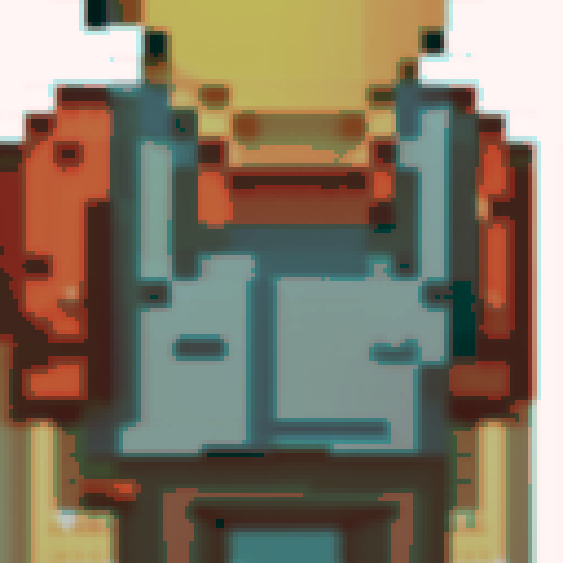 construction worker, yellow hard hat, pixel art, vibrant colors, sharp lines, retro aesthetic